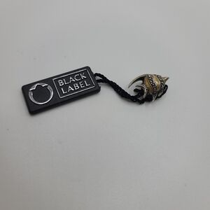 Black Label Striped Fish Charm .925 Silver